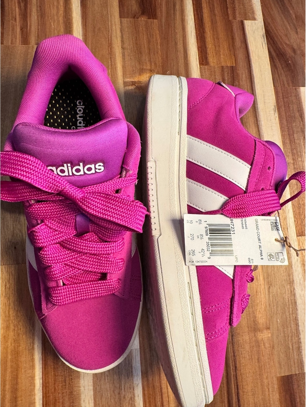 Adidas Grand Court Alpha 00s Women 10 Purple Pink Suede Sneakers JH7231